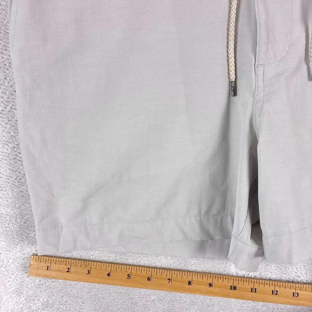 Faherty Shorts Mens 35 Gray All Day Performance Drawstring Stretch Preppy Beach